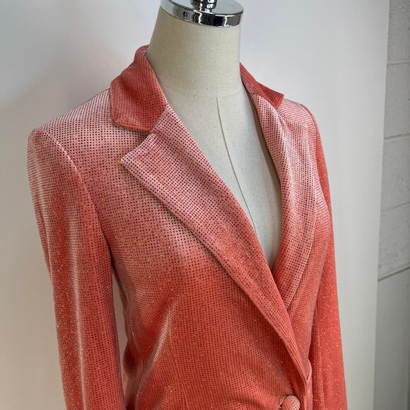 Alice McCall Midnight Jacket Pink Double Breasted Velvet Blazer - Picture 5 of 12